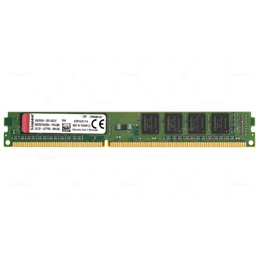 KVR16LN11-4  KINGSTON DDR3  4GB  1RX8  PC3L-12800  1600MHZ  CAS 11-11-11
